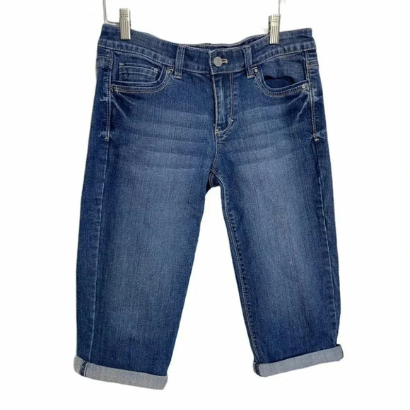 WHBM pedal pusher 4 blue denim capris casual - Picture 1 of 4